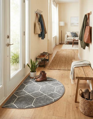2' 7 x 4' Lattice Frieze Hearth Rug