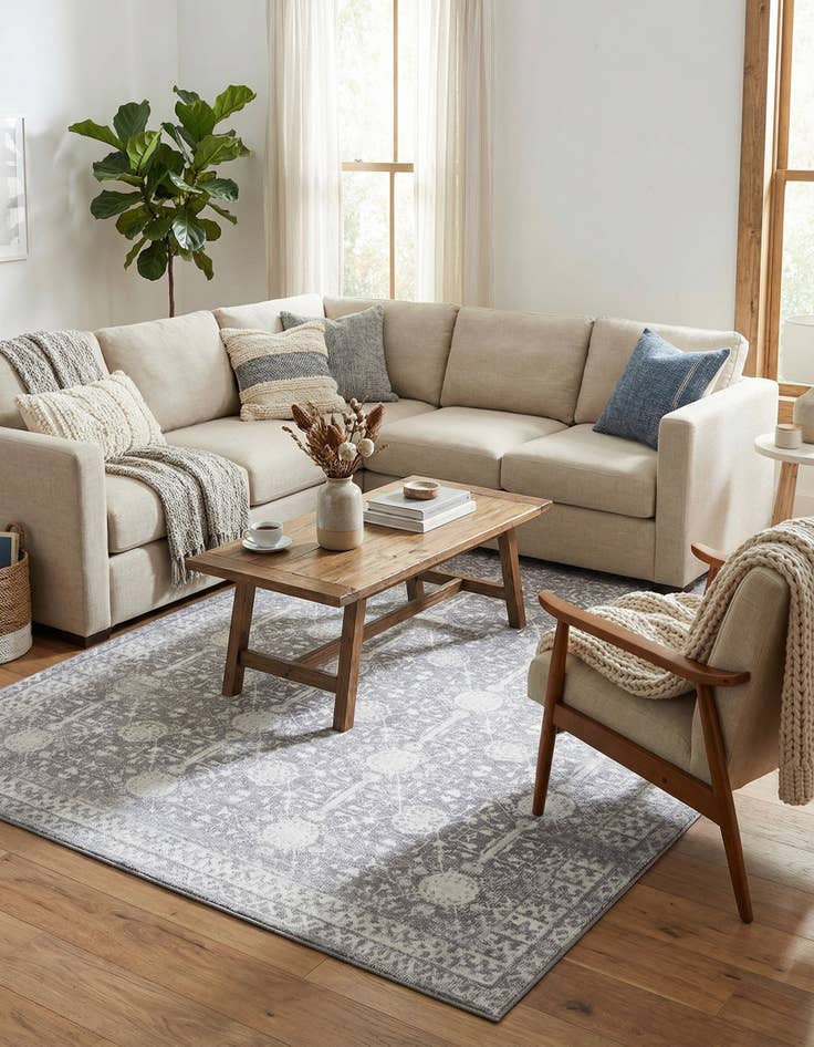 Detail image of 5' x 8' Washable Timeless Rug