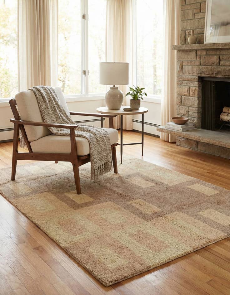 Detail image of 4' 4 x 6' 4 Reproduction Gabbeh Wool Rug