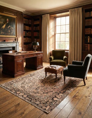4' 9 x 7' Hand Knotted Ultra Vintage Persian Wool Rug