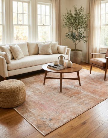 4' 6 x 6' 8 Hand Knotted Ultra Vintage Persian Wool Rug