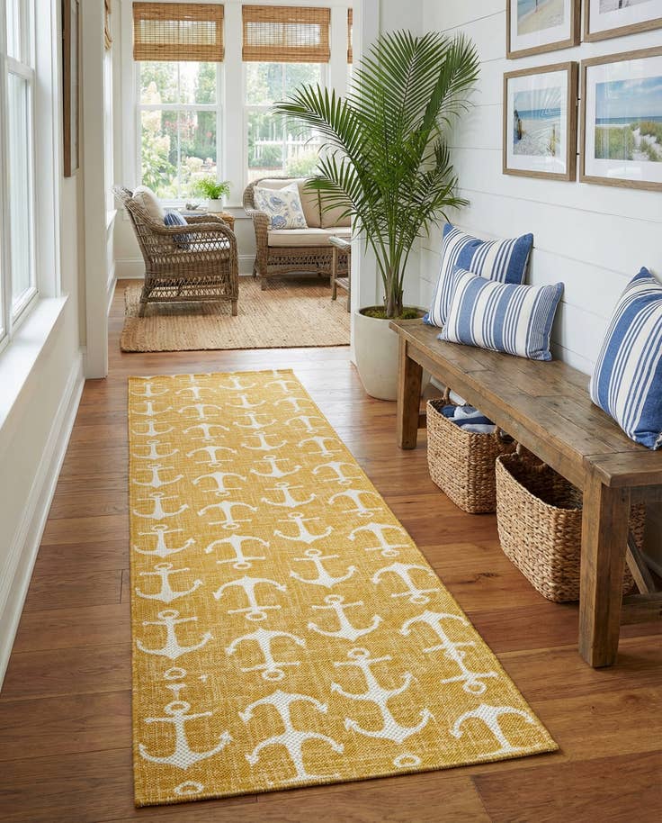 Detail image of 2' 7 x 12' Easy-Clean Coastal Indoor / Outdoor Runner Rug