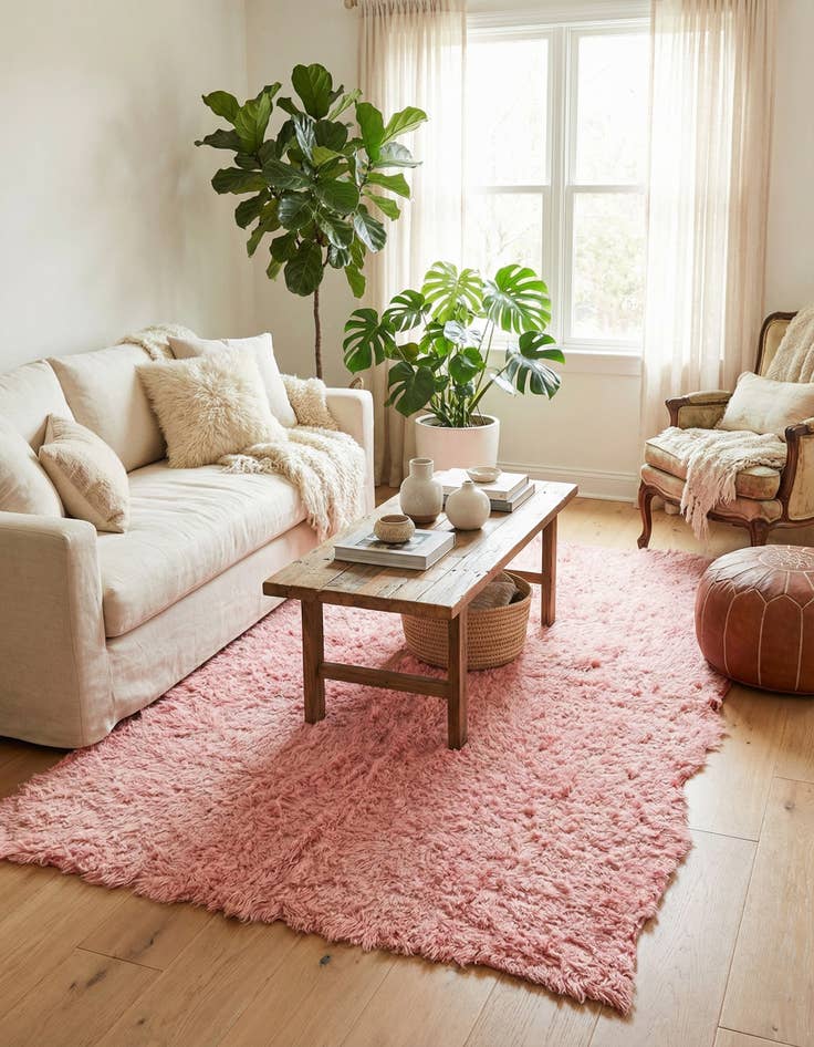 Detail image of 4' 2 x 8' 2  Hand Knotted Moroccan Wool Runner Rug