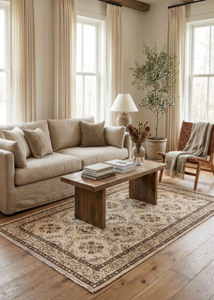 4' x 7' Hand Knotted Ultra Vintage Persian Wool Rug