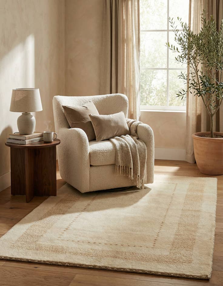 Detail image of 2' 4 x 4' 4  Hand Knotted Gabbeh Oriental Wool Rug