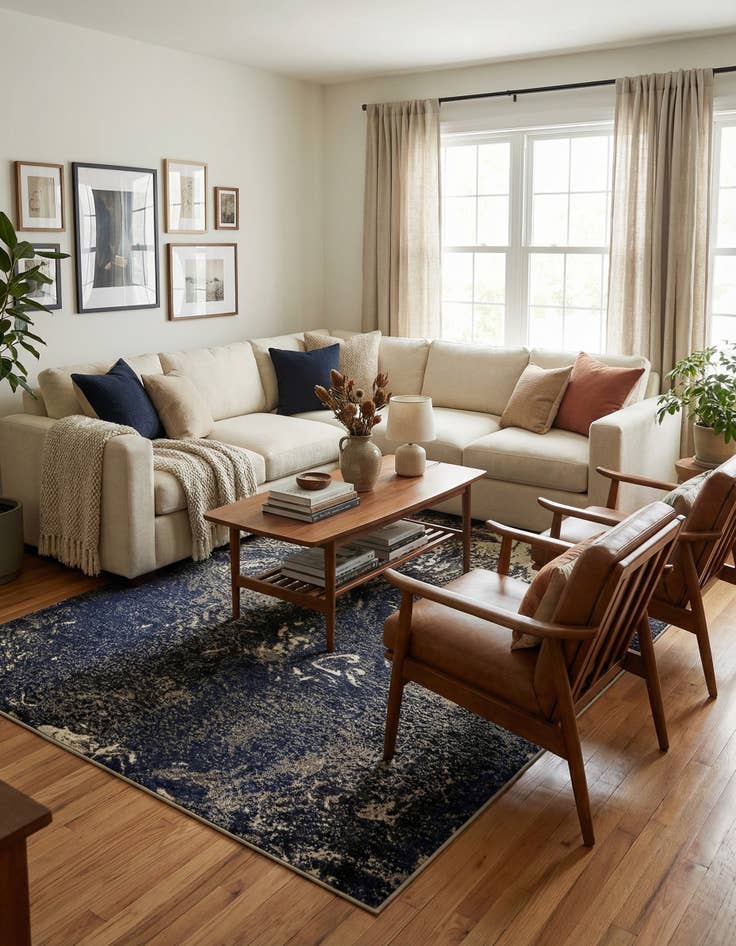 Detail image of 9' x 12'  Washable Haerfest Rug