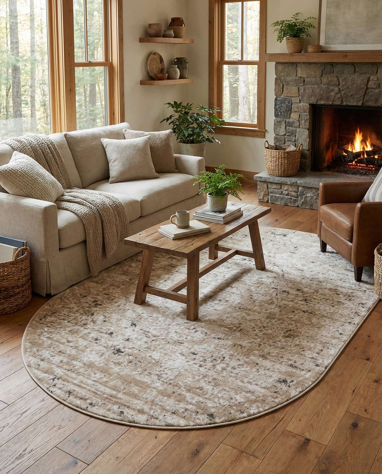 6' 1 x 9' Oregon Oval Rug