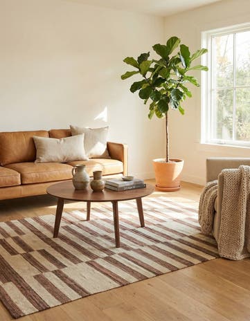 4' 3 x 5' 10 Hand Woven Kilim Modern Wool Rug