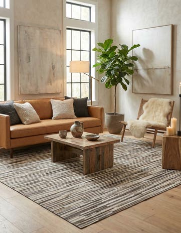 5' 1 x 8' 2 Cowhide - Patchwork Rug