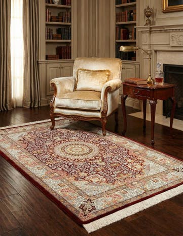 3' 3 x 5' 1 Ghom Silk Rug