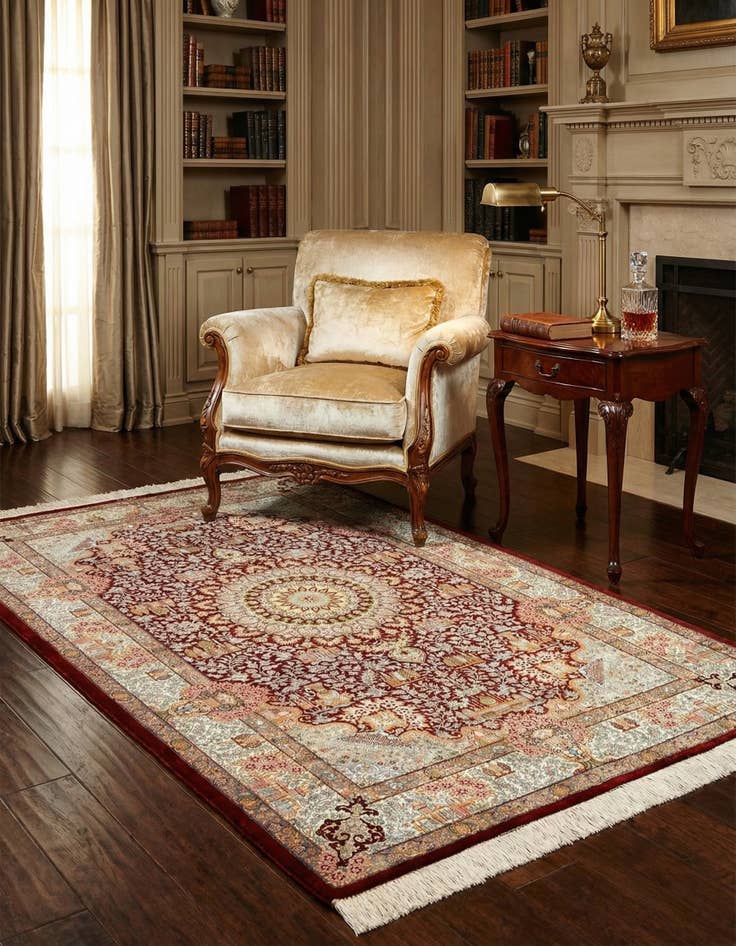 Detail image of 3' 3 x 5' 1 Ghom Silk Rug