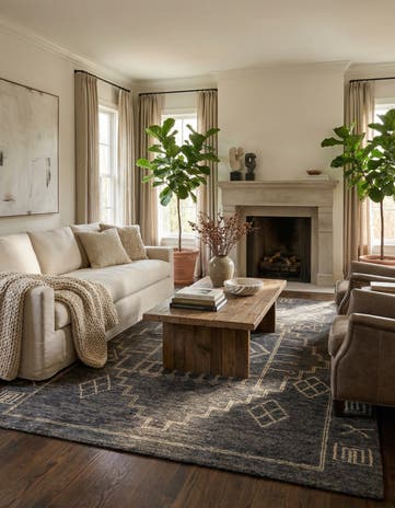6' 8 x 9' 6 Hand Knotted Darya Wool Rug