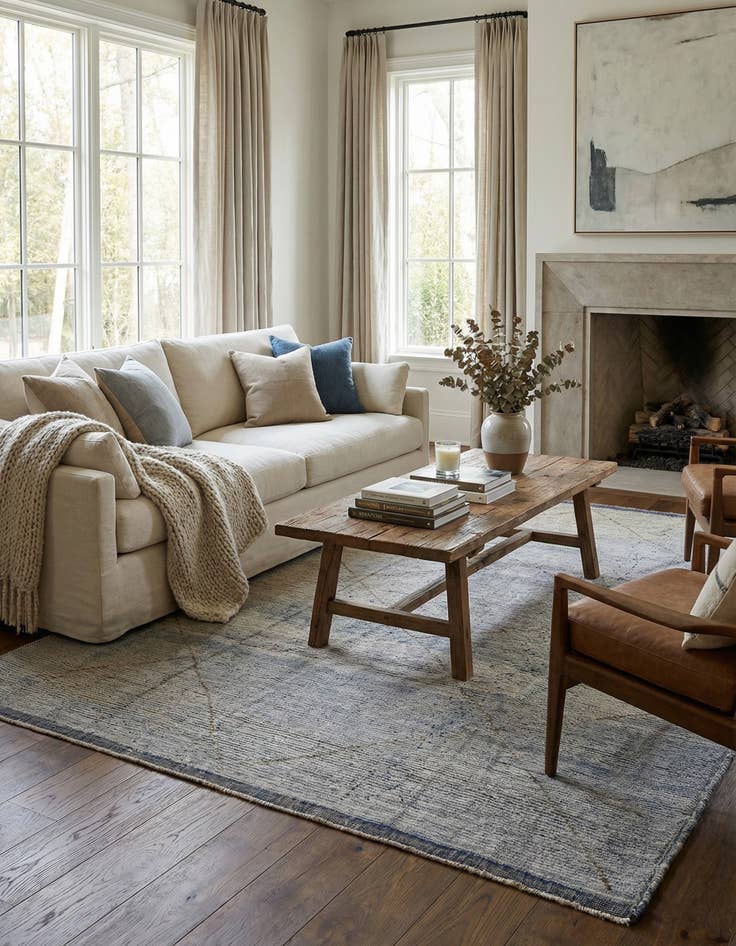 Detail image of 8' 3 x 10' 8  Hand Knotted Moroccan Wool Rug