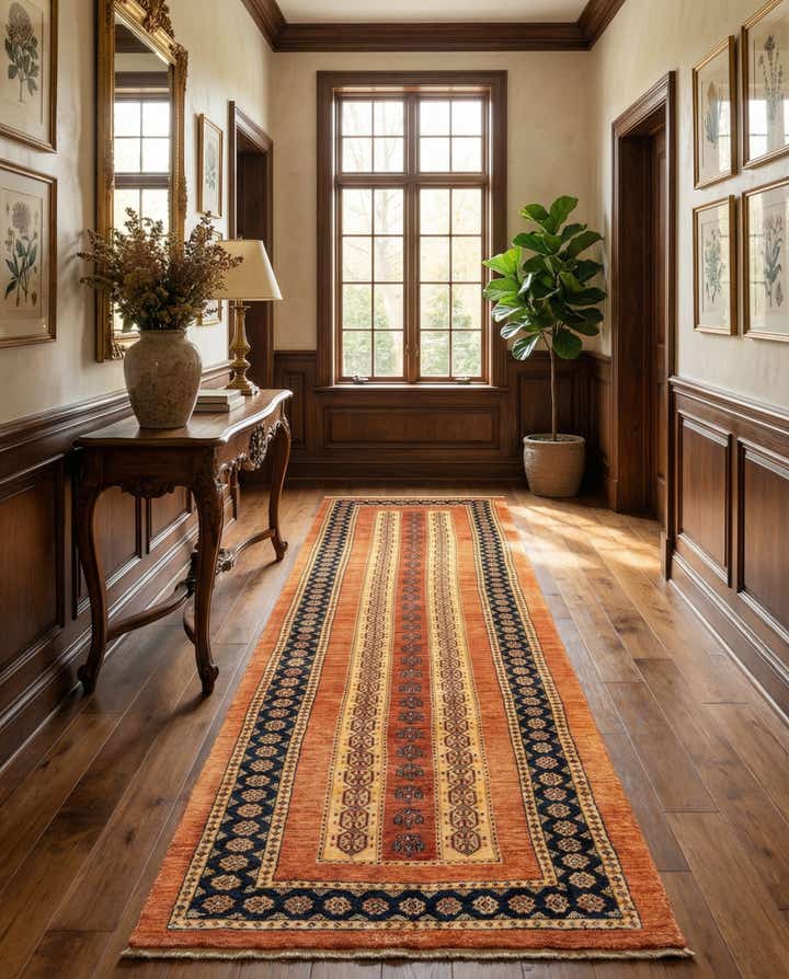 2' 9 x 9' 2 Luribaft Wool Runner Rug