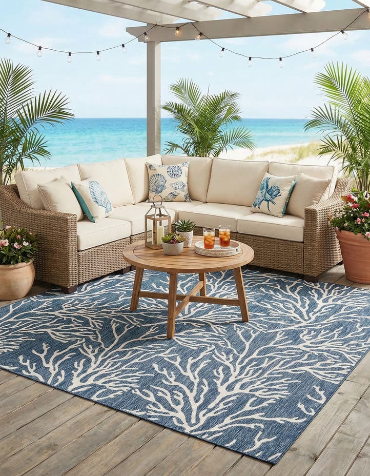 10' x 10' Easy-Clean Coastal Indoor / Outdoo...