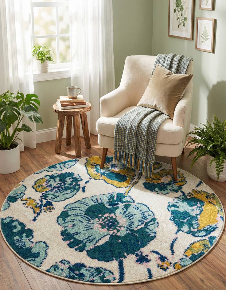 Detail image of 3' 3 x 3' 3 Bloom Round Rug