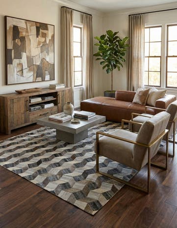 5' x 7' 9 Cowhide Rug