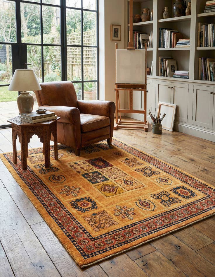 Detail image of 3' 7 x 4' 11 Kashkuli Wool Rug