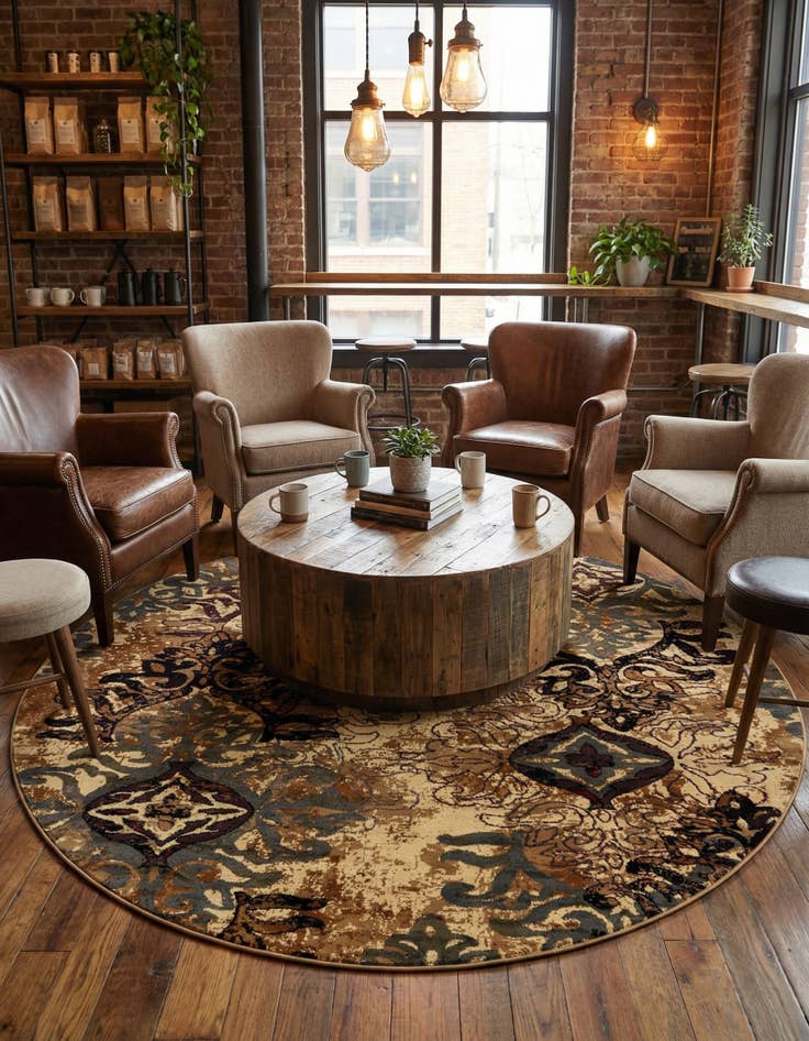 Detail image of 10' x 10' Coffee Shop Round Rug