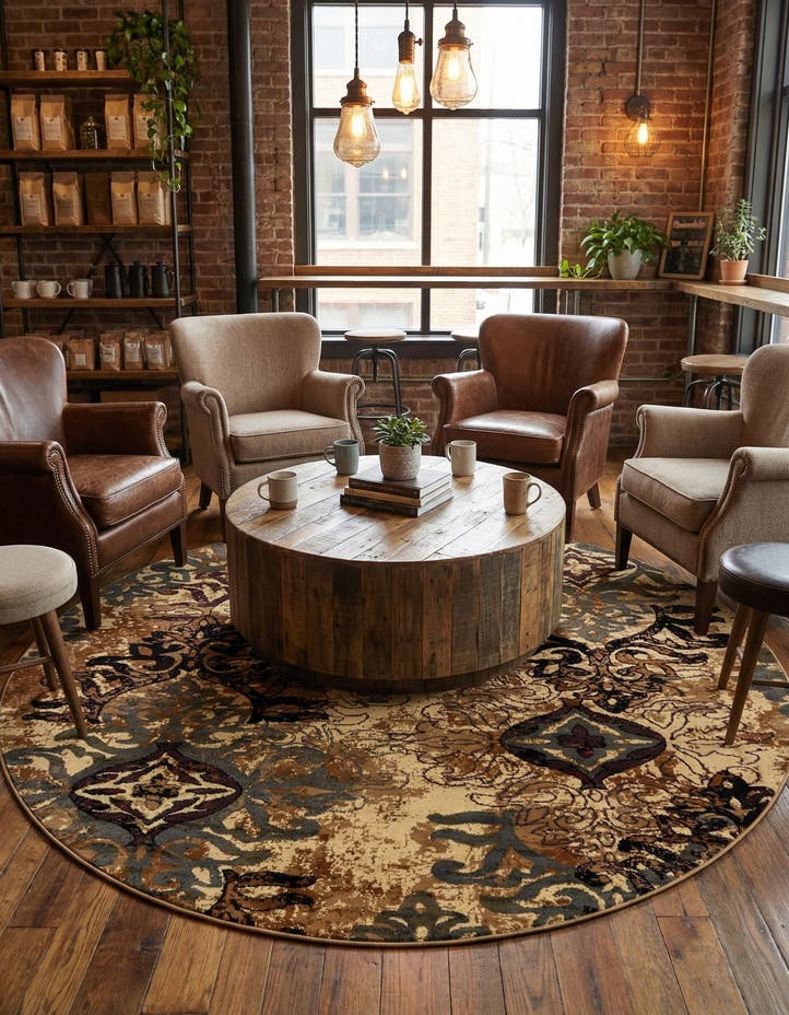 10' x 10' Cafe Round Rug