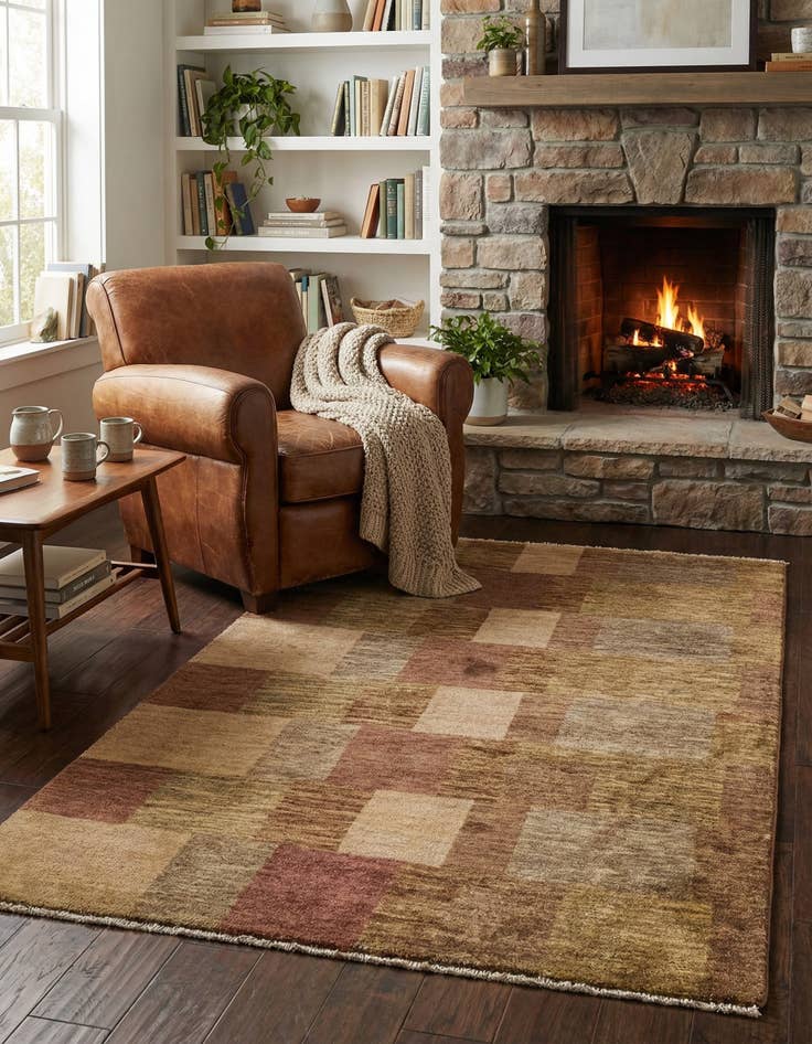 Detail image of  3' 2 x 5' 2  Hand Knotted Kashkuli Gabbeh Oriental Wool Rug