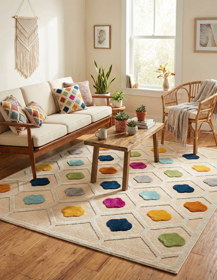 Detail image of  7' 10 x 10'  Washable Aruba Indoor / Outdoor Rug