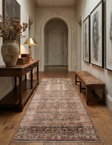 3' 5 x 9' 5 Hand Knotted Ultra Vintage Persian Wool Runner Rug