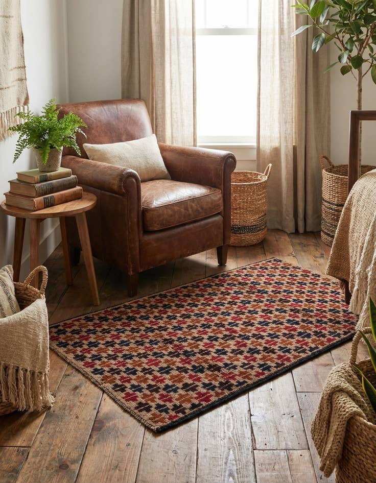 Detail image of 2' 10 x 4' 5  Hand Knotted Balouch Persian Wool Rug