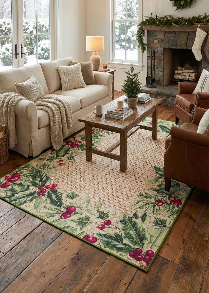 5' 3 x 8' Easy-Clean Jill Zarin Caribbean Indoor / Outdoor Rug