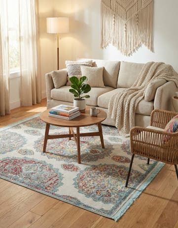Cream Paragon Square Rug