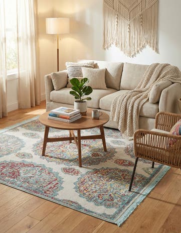 Cream Paragon Square Rug