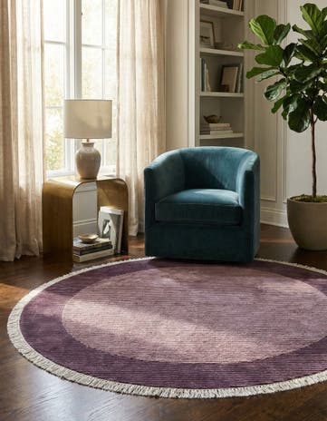 4' 9 x 4' 9 Hand Knotted Darya Wool Round Rug
