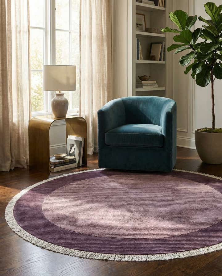 4' 9 x 4' 9 Hand Knotted Darya Wool Round Rug