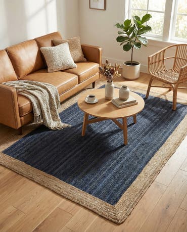  6' 1 x 9'  Hand Braided Jute Rug