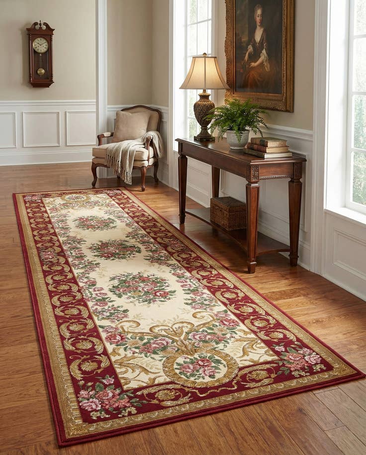 Detail image of 2' 7 x 10' Easy-Clean Traditional Indoor / Outdoor Runner Rug