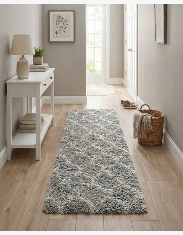 2' x 5' Trellis Shag Runner Rug