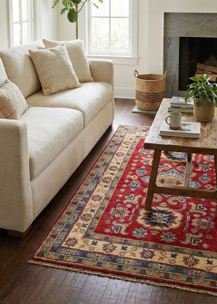 3' 2 x 5' Hand Knotted Kazak Rug