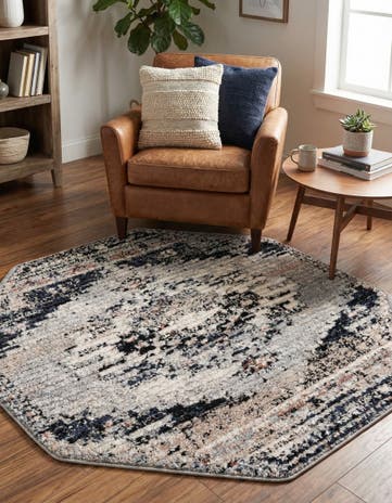 Gray Tucson Octagon Rug
