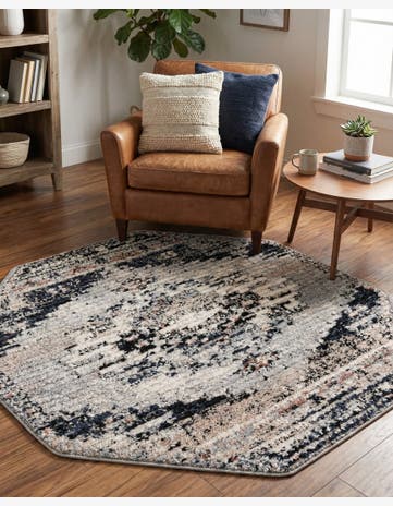 Gray Tucson Octagon Rug