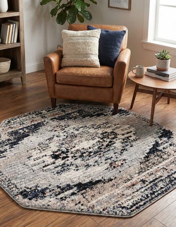 Gray Tucson Octagon Rug