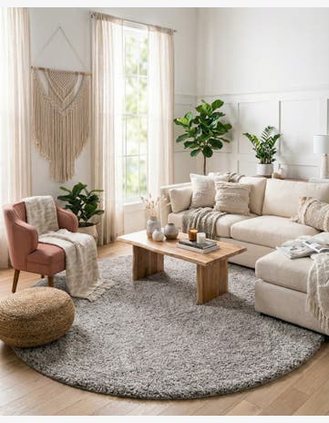 10' x 10' Jill Zarin Shaggy Chic Round Rug