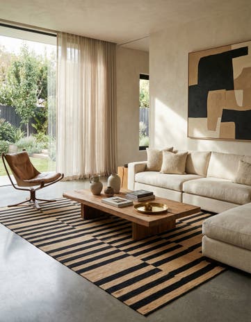 8' x 9' 5 Hand Woven Kilim Modern Wool Rug