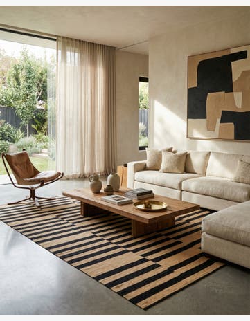 8' x 9' 5 Hand Woven Kilim Modern Wool Rug