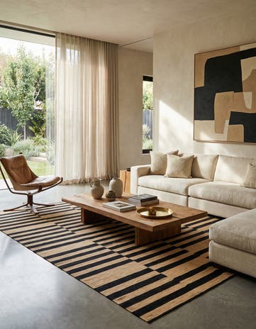 8' x 9' 5 Hand Woven Kilim Modern Wool Rug