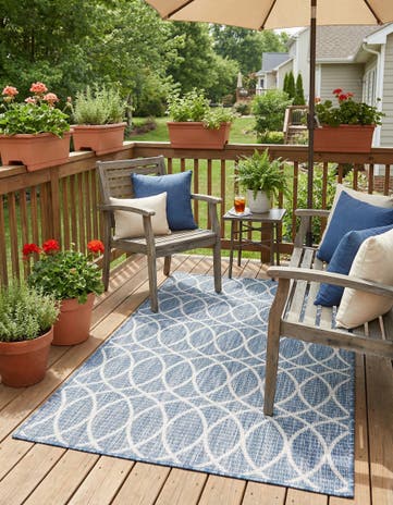 3' x 5' 3 Easy-Clean Lattice Indoor / Outdoor Rug