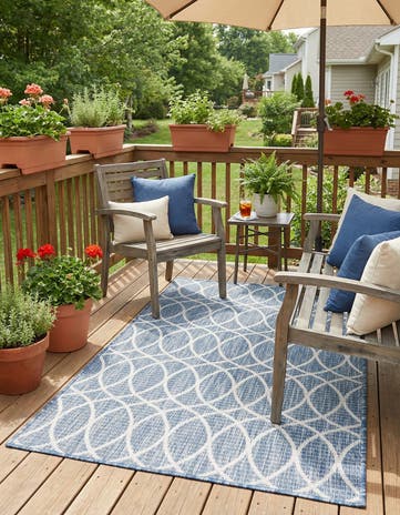 3' x 5' 3 Easy-Clean Lattice Indoor / Outdoor Rug