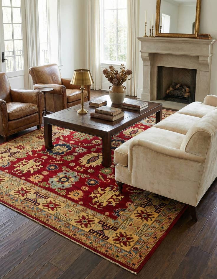 Detail image of 6' 10 x 9' 5  Hand Knotted Kazak Rug