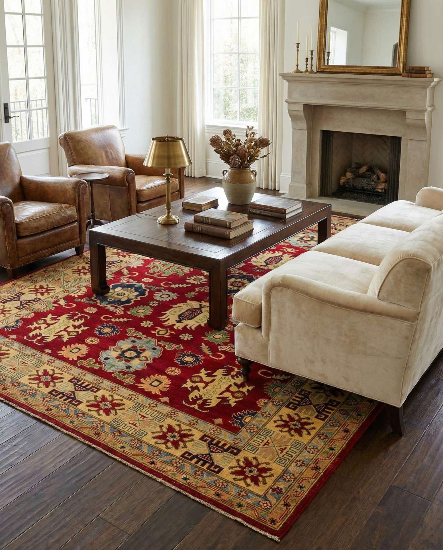6' 10 x 9' 5 Hand Knotted Kazak Rug