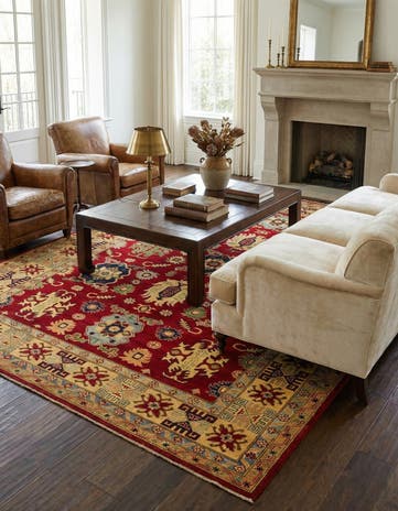 6' 10 x 9' 5 Hand Knotted Kazak Rug
