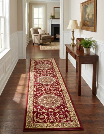 Red Chateau Runner Rug